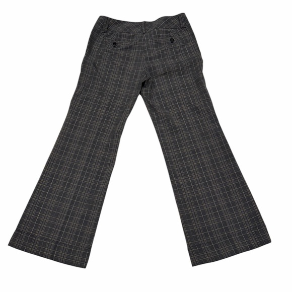 Maurices Plaid Wide Leg Pants Bell Bottom Button Zip Closure Stretch Size 9/10 - Picture 6 of 6